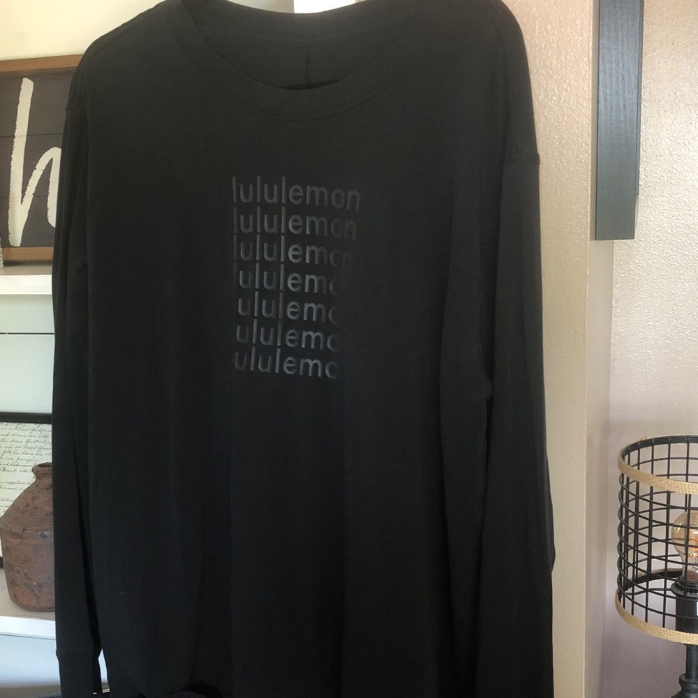 lululemon athletica Black Long Sleeve Logo Top